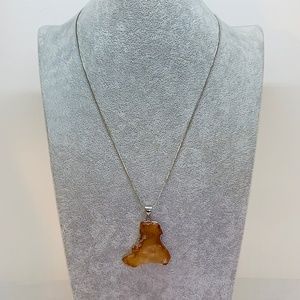 Vintage Agate Pendant Necklace